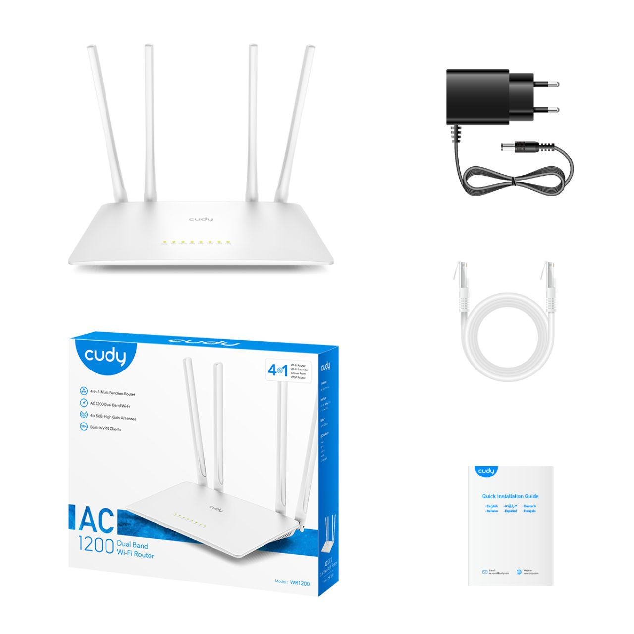 Cudy AC1200 Wifi Router WR1200